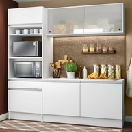Cozinha Compacta Madesa Topázio com Balcão e Tampo em Branco - Design Moderno e Funcionalidade - imagem 1