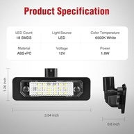Luzes de Placa LED Nilight 6000K Branco para Ford Mustang, Edge, Taurus e Mais - Upgrade Brilhante e Durável - imagem 3