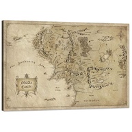 Yatsen Bridge Arte de Parede Vintage Mapa da Terra Média - Pintura em Tela HD para Decoração de Sala, Quarto e Escritório - imagem 1