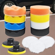 Almofadas de Polimento com Adaptador de Broca - Conjunto Profissional para Limpeza e Brilho do Carro - imagem 4