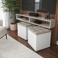 Puff Báu Banqueta Organizador Quadrado em Suede - Caixa de Brinquedos para Sala e Quarto Infantil - imagem 5