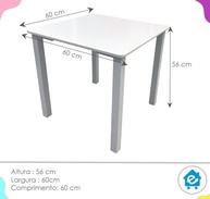 Conjunto Mesa e 2 Cadeiras Infantil Branco - Ideal para Estudos e Brinquedoteca - imagem 2