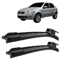 Par de Palhetas Limpador Para-Brisa Fiat Palio 2008-2011 Silicone Tipo Gancho - imagem 2