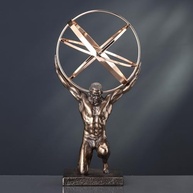 Estátua Esfera Celestial em Bronze e Ouro - Atlas da Veronese Design - imagem 3
