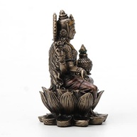 Estátua Lakshmi em Resina com Acabamento Bronze - 9,5 cm | Decoração Espiritual Detalhada - imagem 5
