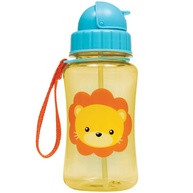 Garrafa Infantil Buba Animal Fun Leão Colorido - 350ml com Canudo Retrátil e Proteção Antivazamento - imagem 1