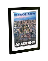 Quadro Decorativo Buenos Aires - Ilustração Retro para Sala e Quarto - imagem 1