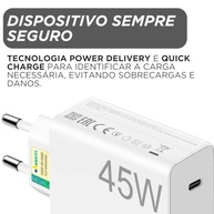 Carregador Turbo 45W Ultra Rápido Tipo C e USB: Potência Máxima para Seu Celular Android e iOS - imagem 4
