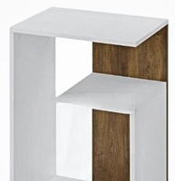 Mesa de Cabeceira Lírios Branco com Canela – Estilo Moderno e Funcionalidade Premium - imagem 4