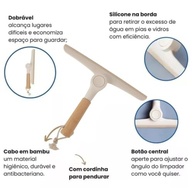Kit Rodo e Escova Multiuso com Cabo de Bambu - Limpeza Eficiente e Ecológica para Pias, Vidros e Cantos - imagem 5