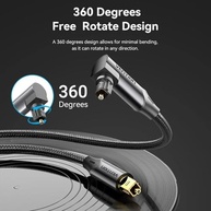 Cabo Fibra Óptica Toslink 90º S/PDIF 2m: Som Imersivo para seu Home Theater e Soundbar - imagem 5