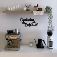 Cantinho Do Café Frase Decoração Cozinha Copa MDF 6mm Preto - Transforme Seu Espaço com Estilo - imagem 3