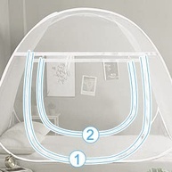 Mosquiteiro Tenda Branco para Cama de Casal - Dobrável, Prático e Portátil - imagem 4