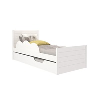 Cama Bibox Elza Branco com Rodízios e Grade Lateral - MDF 100% Premium - imagem 1