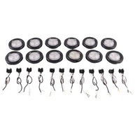 12 Luzes de Freio Traseiras Redondas 5cm - 4 LEDs Potentes e Duráveis para Reboques e Caminhões - imagem 3