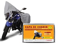Capa de Moto Impermeável Cinza Tamanho M - Proteção Total Sem Forro - imagem 2