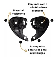 Kit Reparo Viseira Capacete X11 Trust Fechado Original - Fixação Perfeita! - imagem 3