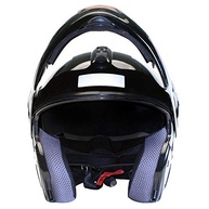 Capacete Mixs MX Captiva Robocop Escamoteável com Viseira Solar Interna - Preto Brilhante - imagem 2