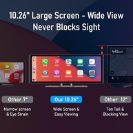 Tela CarPlay 10.4" 4K com Câmeras Frontal e Traseira - Conectividade Sem Fio e Espelhamento para Android/iOS - imagem 5