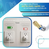 Carregador Turbo 25W iPhone USB-C Lightning + Fonte Rápida Excellence X-Charge - imagem 4