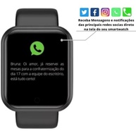Smartwatch Pulseira Inteligente Bluetooth: Notificações, Resistência à Água e Carregamento Rápido (Preto) - imagem 5