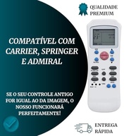 Controle Remoto Universal para Ar Condicionado – Compatível com Carrier, Springer e Admiral - imagem 3
