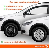 Kit 4 Calotas Gol Voyage Saveiro G4 Aro 13 Prata Cubo Alto Grid - Renove Seu Carro! - imagem 3