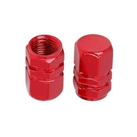 8 Tampas de Válvula de Pneu Alumínio Hexagonal Vermelha - Antiferrugem para Carros, Motos e Bicicletas - imagem 4