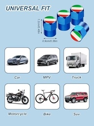 Tampas de Válvula de Pneu Premium: Alumínio Anodizado Azul para Carros, Motos e Caminhões (Kit 4 Peças) - imagem 3