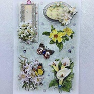 Kit Stickers Adesivos 3D com Glitter - Cartelas Decorativas para Scrapbook e Papelaria Criativa - imagem 4