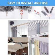 Kit 4 Peças de Limpeza de Pó com Cabo Extensível - Lavável e Versátil para Casa - imagem 4