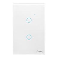 Interruptor Smart Zinnia 2 Botões: Controle sua Casa com Voz e Toque | Wi-Fi, Alexa, Google Home | Branco - imagem 1