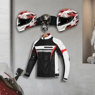 Suporte de Parede Caveira para Capacete de Moto e Jaqueta - Metal Resistente Marrom - imagem 3