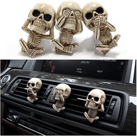 Kit 3 Caveiras Decorativas para Saída de Ar do Carro - Estilo Gótico e Dia das Bruxas - imagem 1
