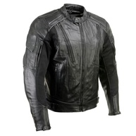 Milwaukee Leather Jaqueta masculina de couro preto premium LKM17007 com armadura CE - pequena - imagem 2
