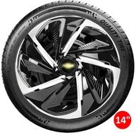 Jogo de Calotas Esportivas Nitro Preto/Prata Aro 14 para Celta, Corsa, Prisma e Mais! - imagem 5