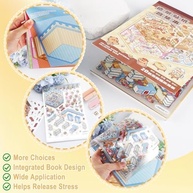 Conjunto de 20 Adesivos 3D DIY - Livro de Cenas para Crianças e Adultos - Animais Fofos e Decoração Criativa - imagem 5