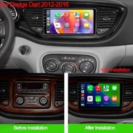 Central Multimídia Android 13 9" para Dodge Dart 2012-2016: Carplay, GPS e Mais! - imagem 3