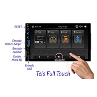Central Multimídia Roadstar RS506BR: Tela 7" Full Touch, Bluetooth, USB e Câmera de Ré - imagem 4