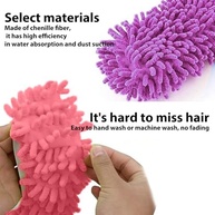 2 Pares de Chinelos Laváveis com Capa de Microfibra para Limpeza de Pó e Pêlos - Esfregão de Passo Confortável para Casa e Cozinha - imagem 4