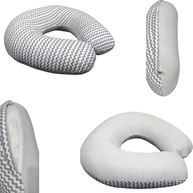 Almofada de Amamentação Poá Cinza - Travesseiro Ergonômico Confortável - imagem 5