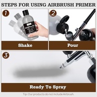 Nicpro Tinta para Aerógrafo Cinza 250ml - Primer Acrílico Fosco Pronto para Pulverizar - imagem 5