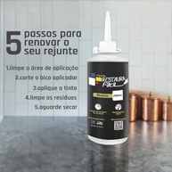 Tinta Restauradora para Rejunte Cinza 200ml Crie e Construa - imagem 4