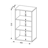 Estante Livreiro Baixa Multiuso 3 Nichos - Preta - Clean Artany - imagem 4