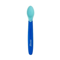 Colher Silicone Ergonômica Azul para Bebês - Clingo Termo Colors - imagem 2
