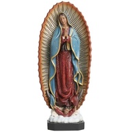 Estátua de Nossa Senhora de Guadalupe 22 cm - Figura Religiosa Pintada à Mão, Presente Católico com Detalhes Artesanais - imagem 2