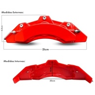 Kit 4 Capas de Pinça de Freio Universal com Logo e Cola - Estilo Tuning Vermelho - imagem 5