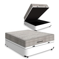 Cama Box com Baú Casal + Colchão Ortobom Airtech Springpocket - Conforto e Armazenamento em Um Só Lugar - imagem 1