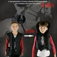 Colete infantil com airbag para equitação, 4 estações, reutilizável, unissex, para treinamento equestre - imagem 4