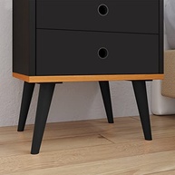 Mesa de Cabeceira Dream com 2 Gavetas e Design Retrô - Ideal para Quarto Moderno - imagem 4